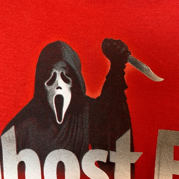 Bioworld Ghost Face Tee Shirt Womens Medium Red Scream Horror Movie Halloween - Picture 3 of 11